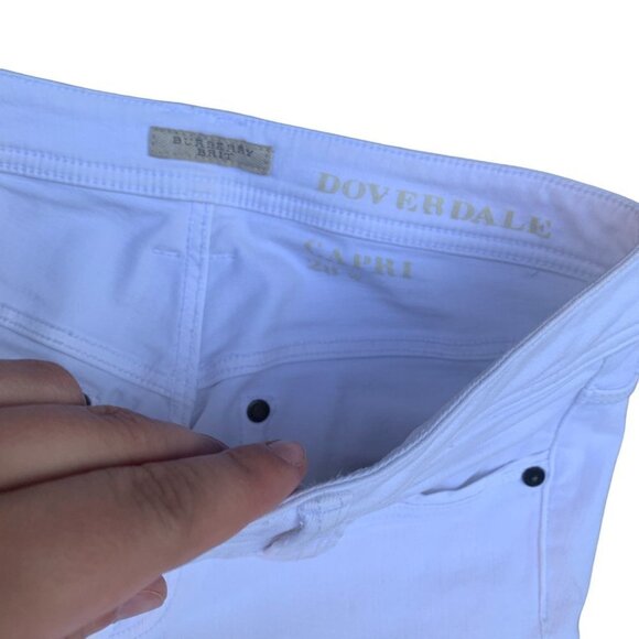 Vintage Burberry Doverdale Capris White Size 28 - Picture 9 of 12